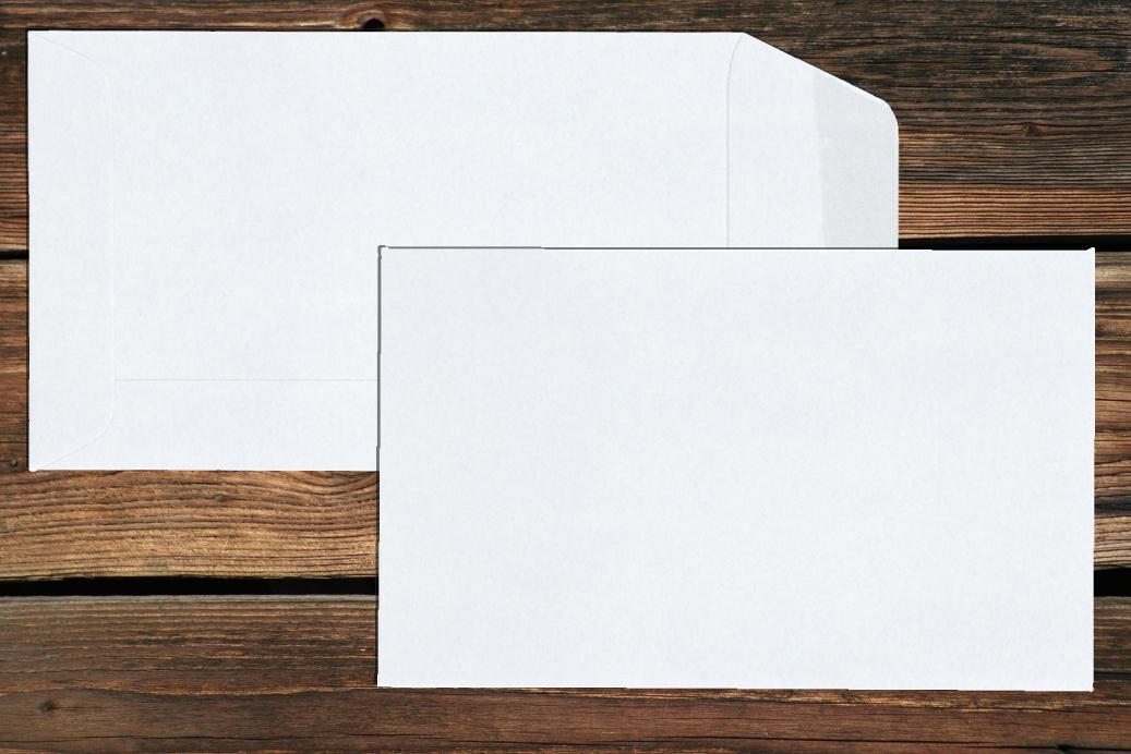 Versandtaschen 65x105 mm Nassklebend Weiß 120 g/qm